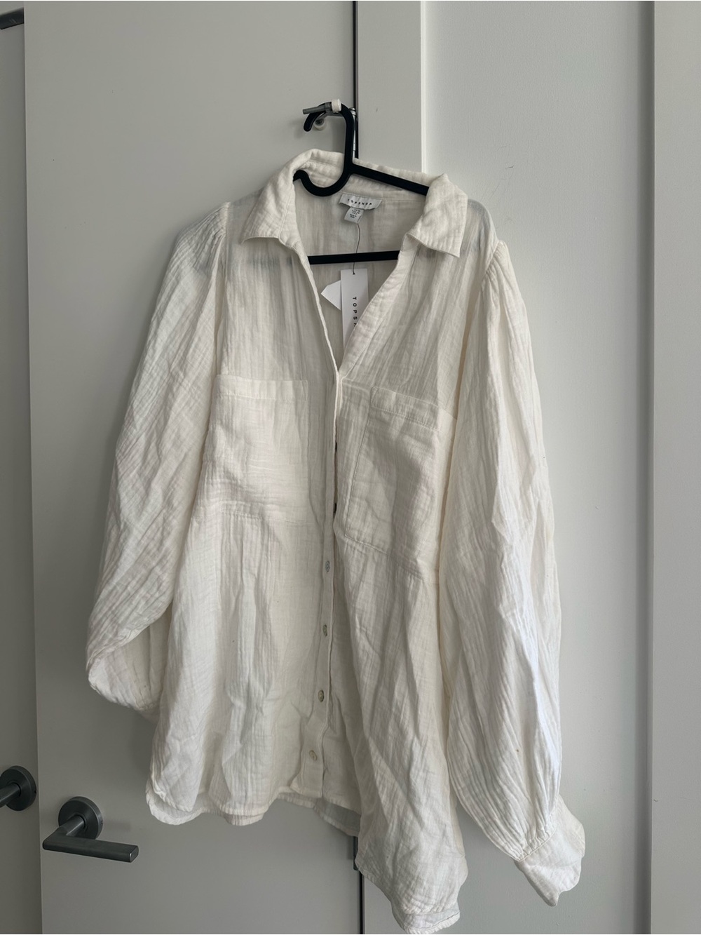 Topshelf Button Down Shirt in White Size Medium NWT